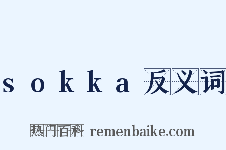 sokka反义词是什么意思的图片